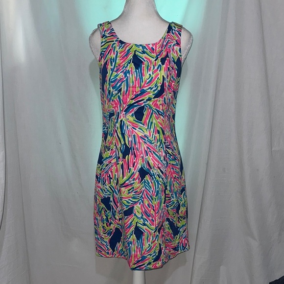 Lilly Pulitzer Dresses & Skirts - Lilly Pulitzer Indigo Palm Reader sleeveless shift dress size 6